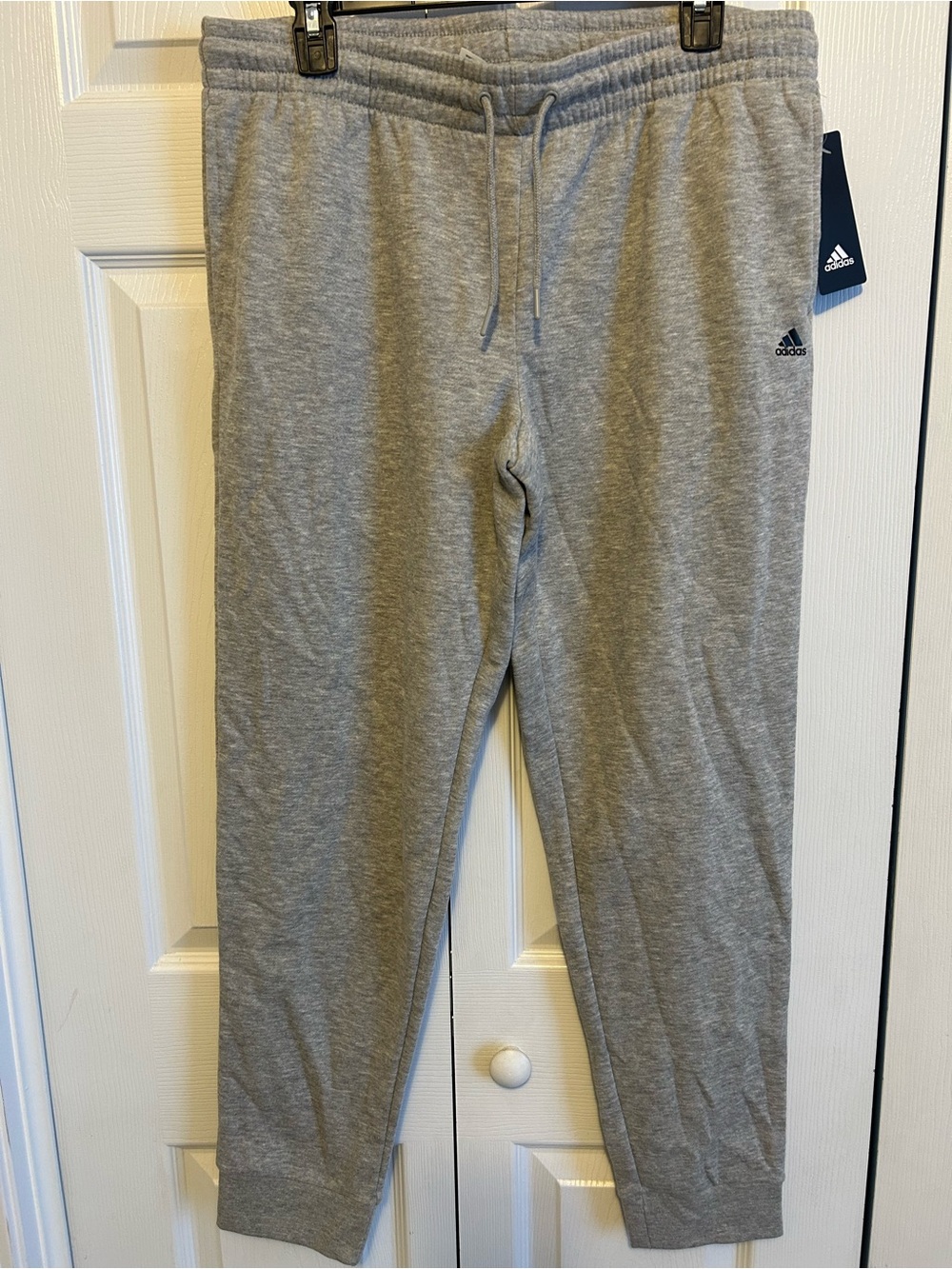 adidas Light Gray Heather Drawstring Joggers
